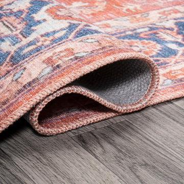 Maris Ornate Medallion Washable Area Rug